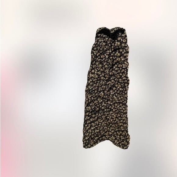 Rabbit Rose black multi floral ruched midi skirt - Picture 6 of 8